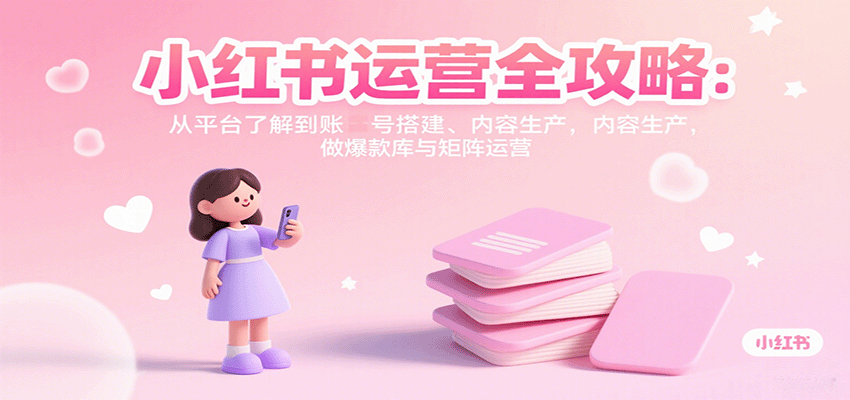 小红书运营全攻略：从平台了解到账号搭建、内容生产，做爆款库与矩阵运营-红薯之家