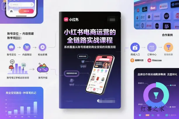小红书电商运营的全链路实战课程，系统覆盖从账号搭建到商业变现的完整流程-红薯之家