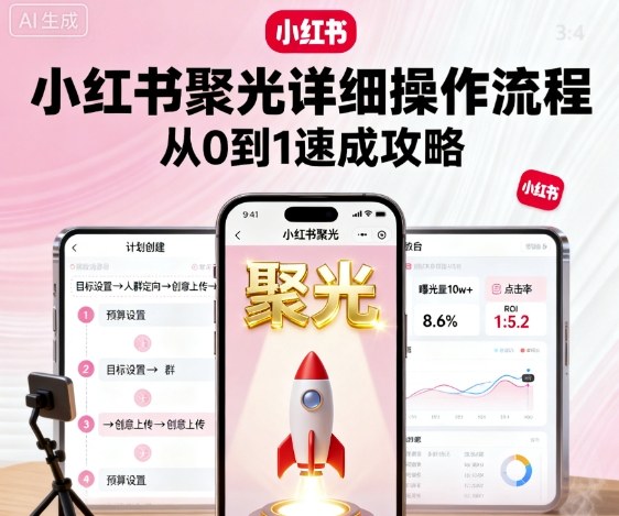 小红书聚光详细操作流程，小红书聚光从0到1速成攻略-红薯之家